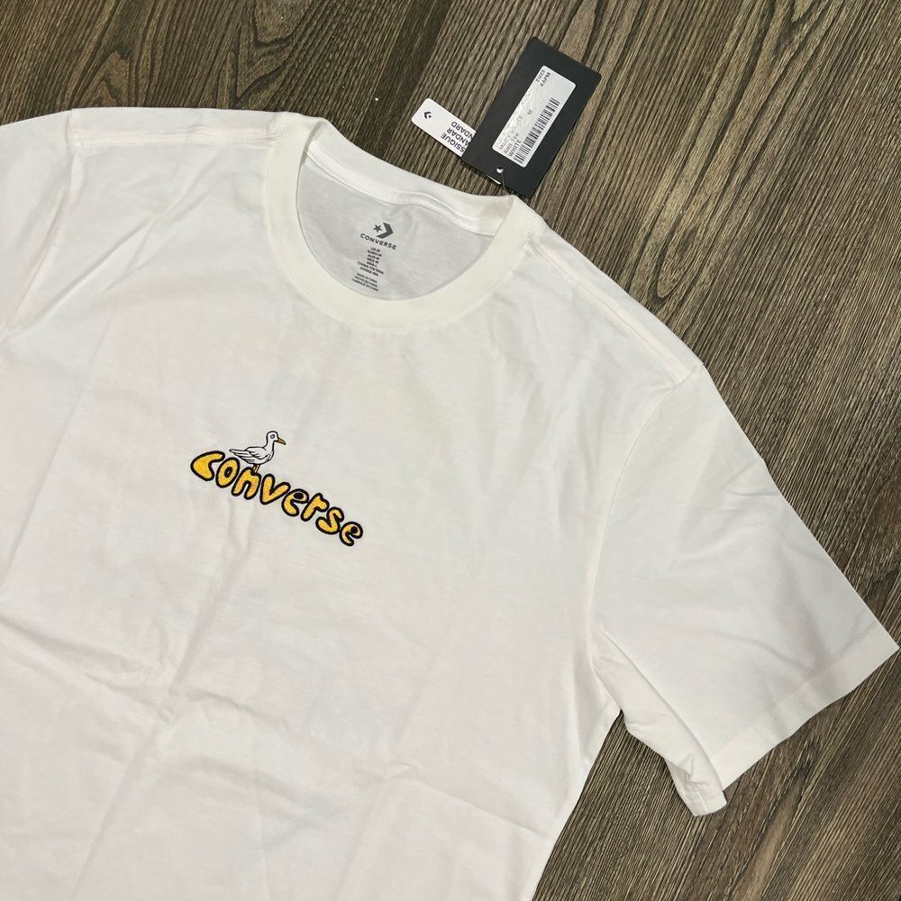 NWT Converse Lighthouse Graphic T-Shirt Short Sleeve Crewneck Knit Tee White M - Picture 3 of 8
